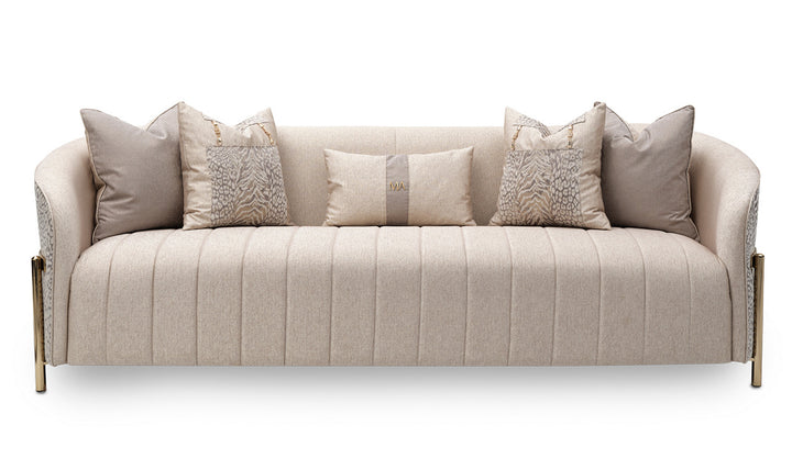 AICO Lisbon 3 Seater Fabric Sofa with Pillow Arms