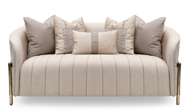 AICO Lisbon 3 Seater Fabric Sofa with Pillow Arms