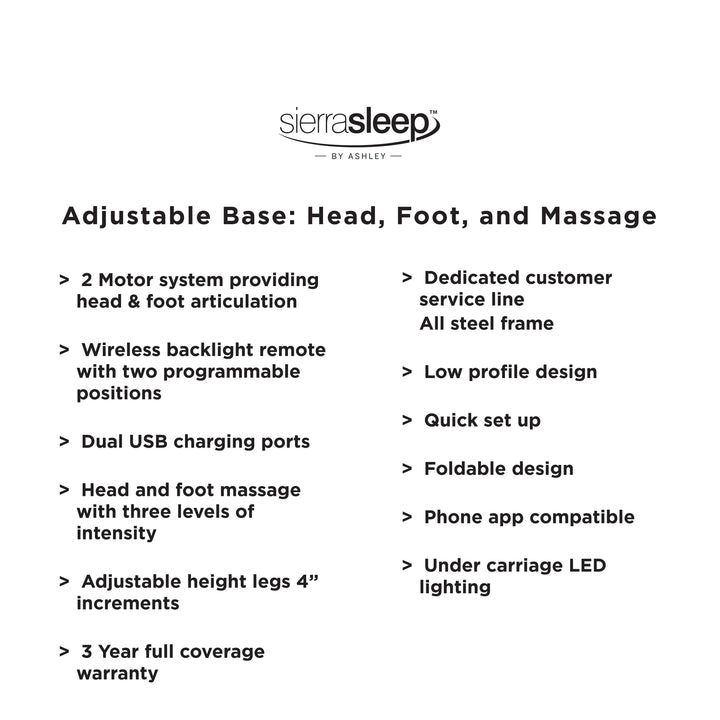 Sierra Power Base Series-Mattress Bases-Jennifer Furniture