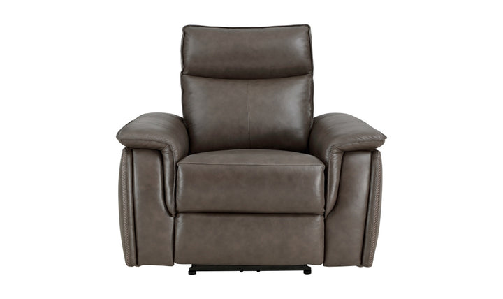 Home Elegance Maroni Leather Power Reclining Chair with USB Port