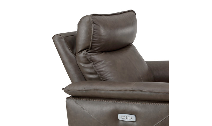 Home Elegance Maroni Leather Power Reclining Chair with USB Port