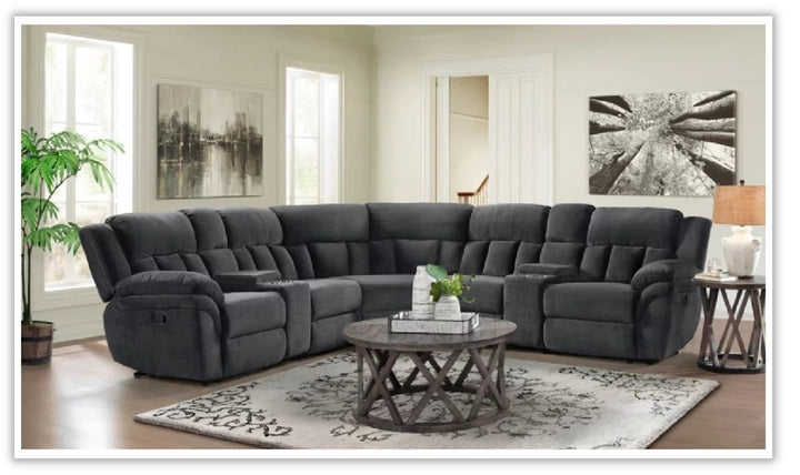 Mccobb Recliner Sectional Sofa-Sectional Sofas-Jennifer Furniture