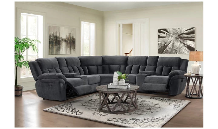 Mccobb Recliner Sectional Sofa-Sectional Sofas-Jennifer Furniture