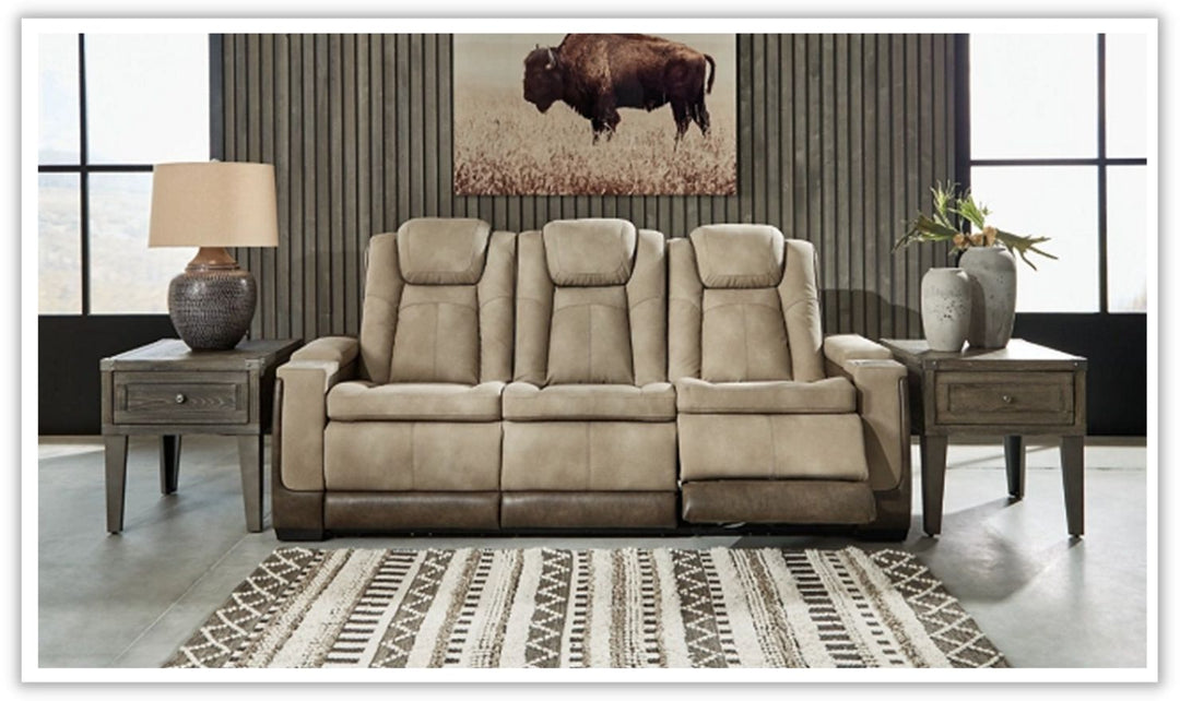 Ashley  Next Gen 3-Seater Leather Power Reclining Sofa