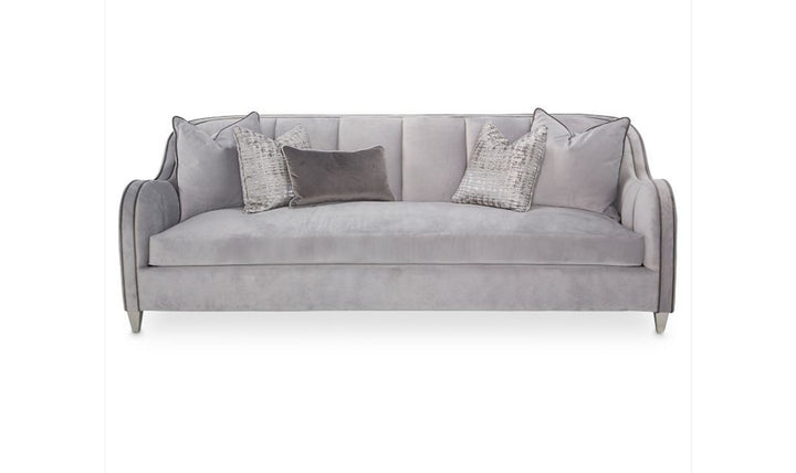 AICO Roxbury Park 3-Seater Velvet Upholstered Sofa in Slate