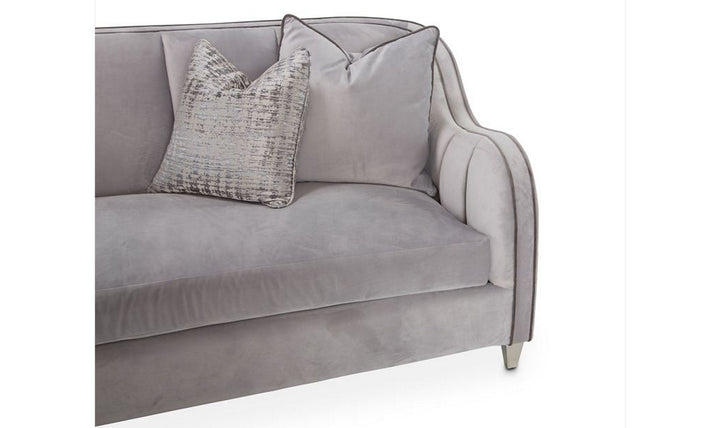 AICO Roxbury Park 3-Seater Velvet Upholstered Sofa in Slate