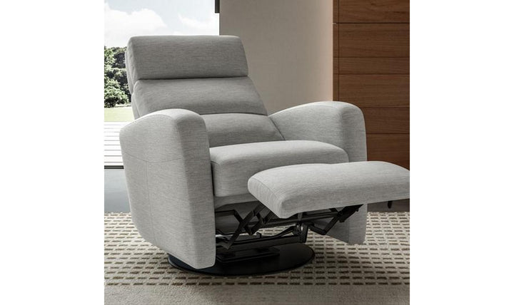 Luonto Sloped Fabric Recliner Chair with Swivel Base