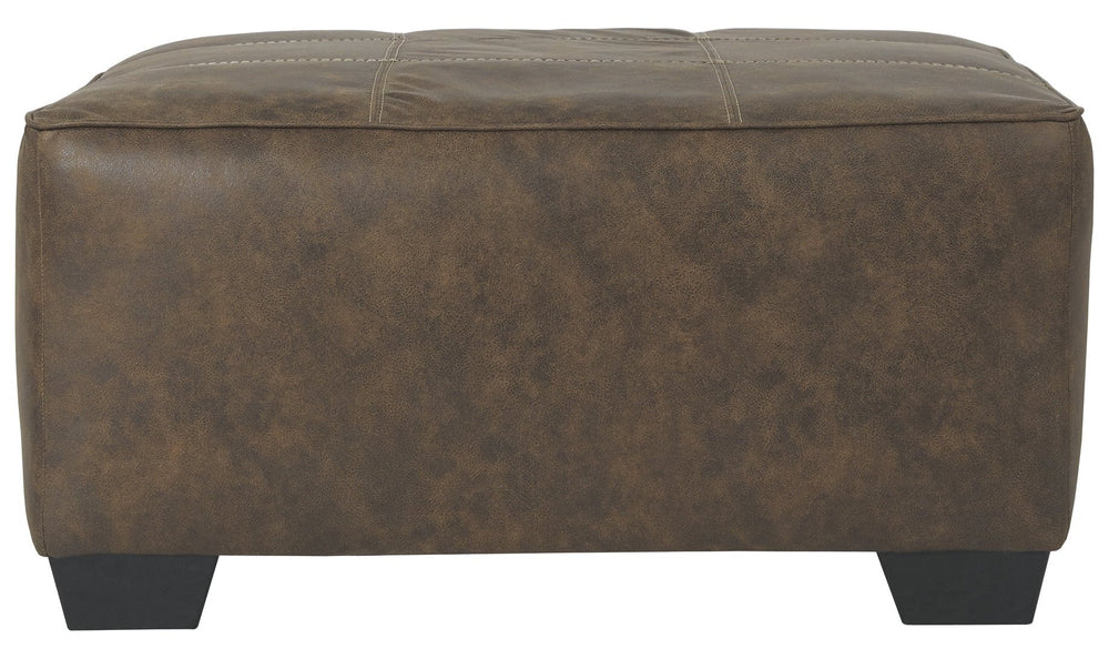 Abalone Oversized Accent Ottoman - Chocolate-Ottomans-Jennifer Furniture