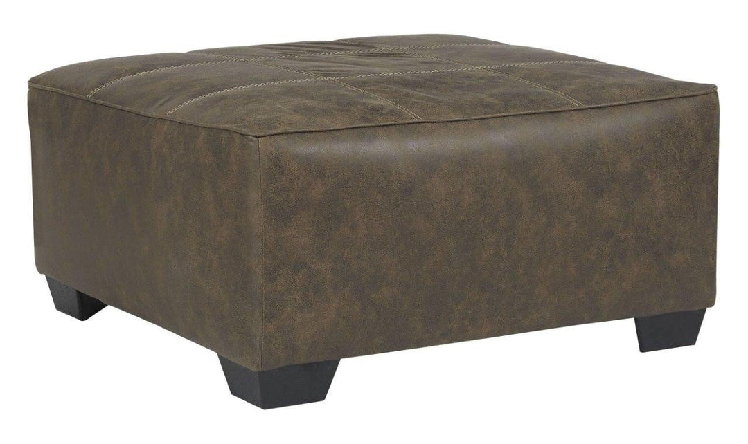 Abalone Oversized Accent Ottoman - Chocolate-Ottomans-Jennifer Furniture