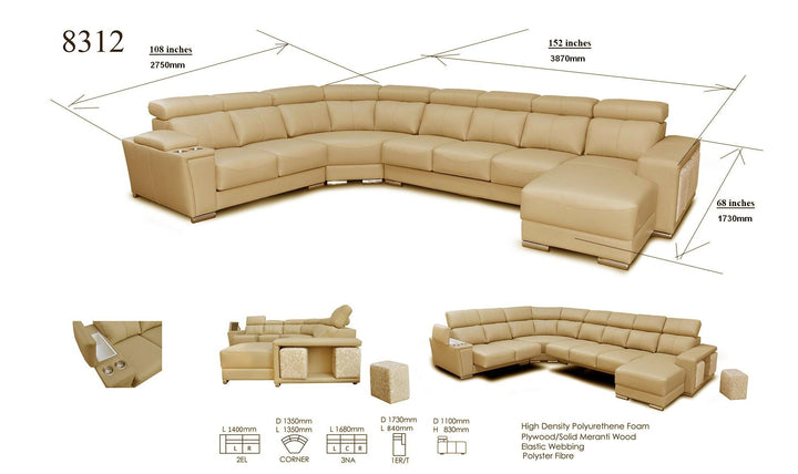 Adiel Sectional-Sectional Sofas-Jennifer Furniture