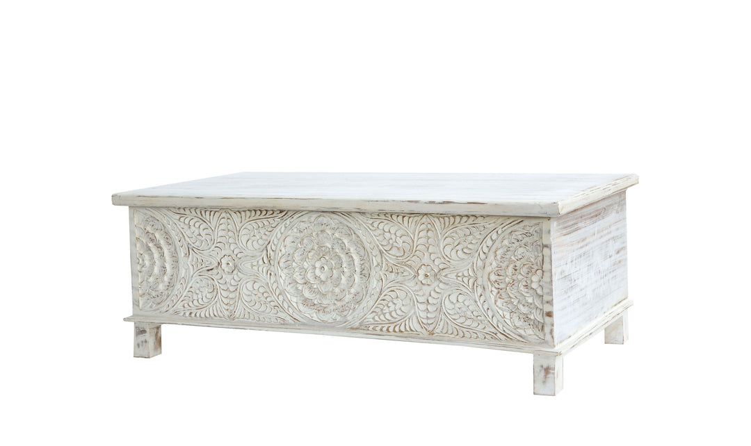 Anglo hand carved trunk-Coffee Tables-Jennifer Furniture