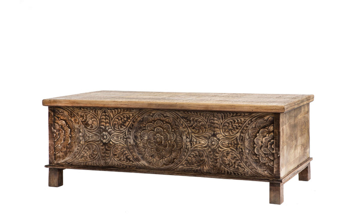 Anglo hand carved trunk-Coffee Tables-Jennifer Furniture