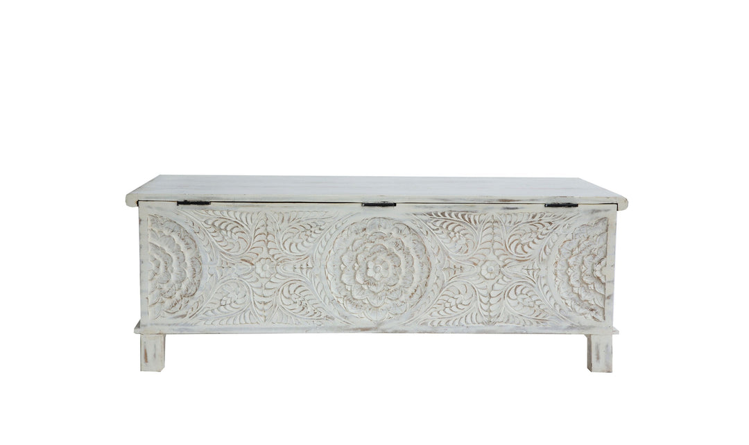 Anglo hand carved trunk-Coffee Tables-Jennifer Furniture