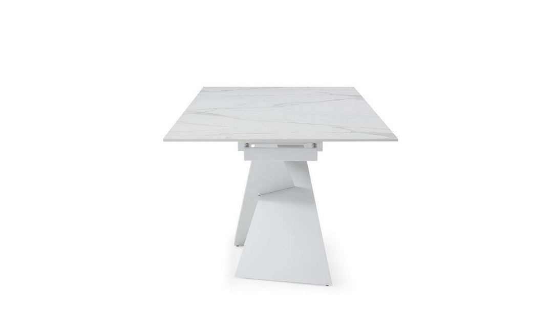 ESF Italia Astrolab Extendable Ceramic Top Dining Table in White