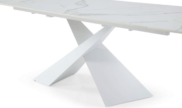 ESF Italia Astrolab Extendable Ceramic Top Dining Table in White