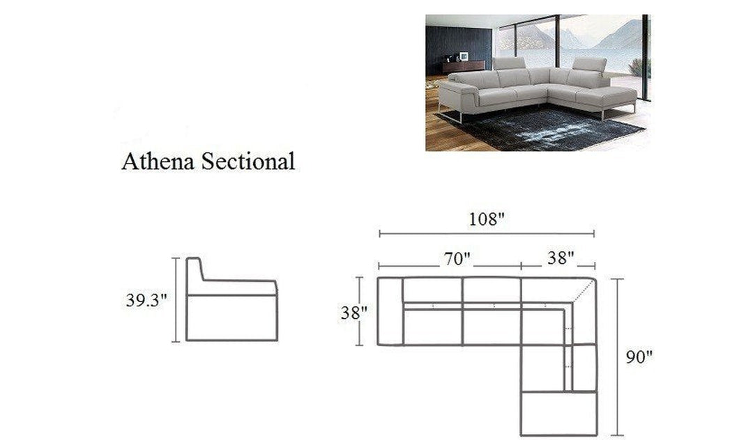 Athena Sectional Sofa-Sectional Sofas-Jennifer Furniture