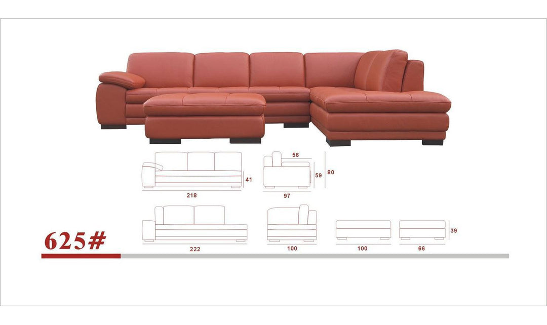 Ava Italian Leather Sectional Sofa-Sectional Sofas-Jennifer Furniture