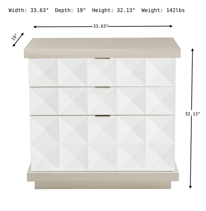 Axiom 3-Drawers Nightstand-Nightstands-Jennifer Furniture