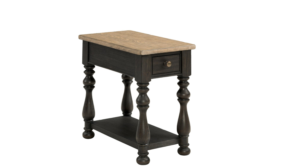 Barrington Two Tone Chairside Table-End Tables-Jennifer Furniture