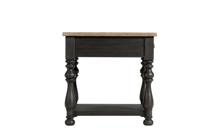 Barrington Two Tone Chairside Table-End Tables-Jennifer Furniture