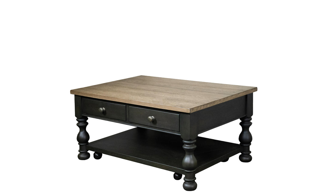 Barrington Two Tone Rectangle Cocktail Table-Coffee Tables-Jennifer Furniture