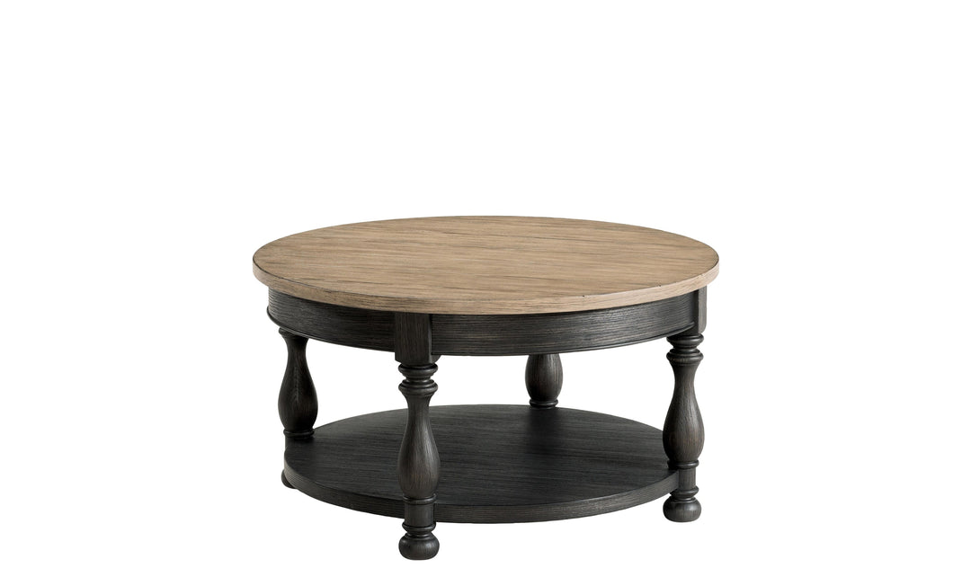 Barrington Two Tone Round Cocktail Table-Coffee Tables-Jennifer Furniture