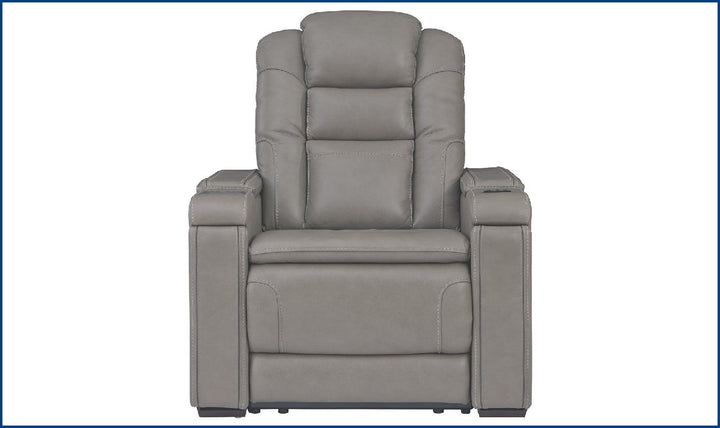 Boerna Power-Reclining Chair with Adjustable Headrest-Recliner Chairs-Jennifer Furniture