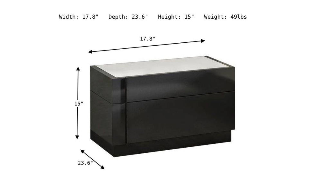 Braga Nightstand-Nightstands-Jennifer Furniture