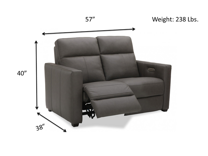 Broadway Power Reclining Loveseat With Power Headrest-Loveseats-Jennifer Furniture