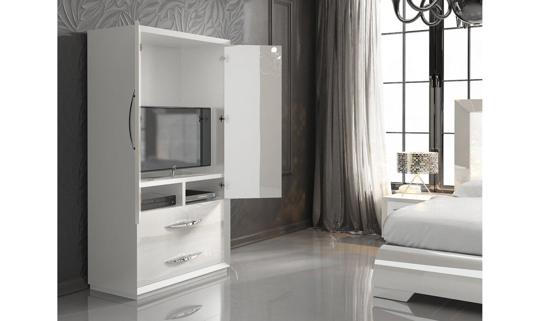 Carmen White Wardrobe-Wardrobes-Jennifer Furniture