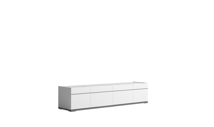 ESF Furniture Carrara TV Stand with 4 Door in White