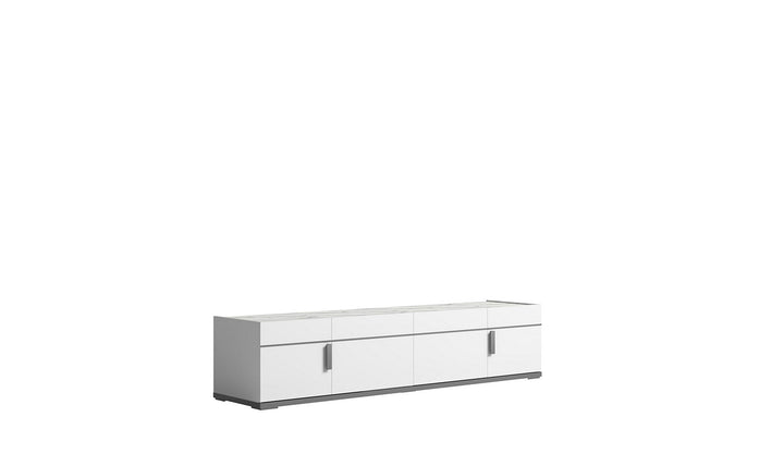 ESF Furniture Carrara TV Stand with 4 Door in White