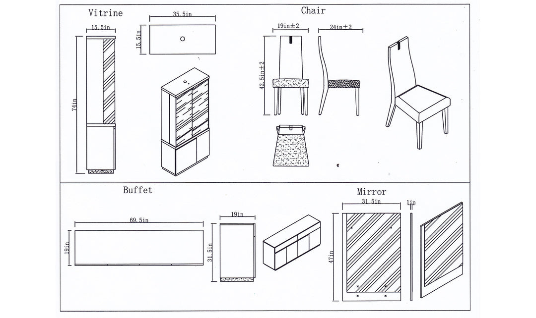 Copenhagen Dining chair-Dining Side Chairs-Jennifer Furniture