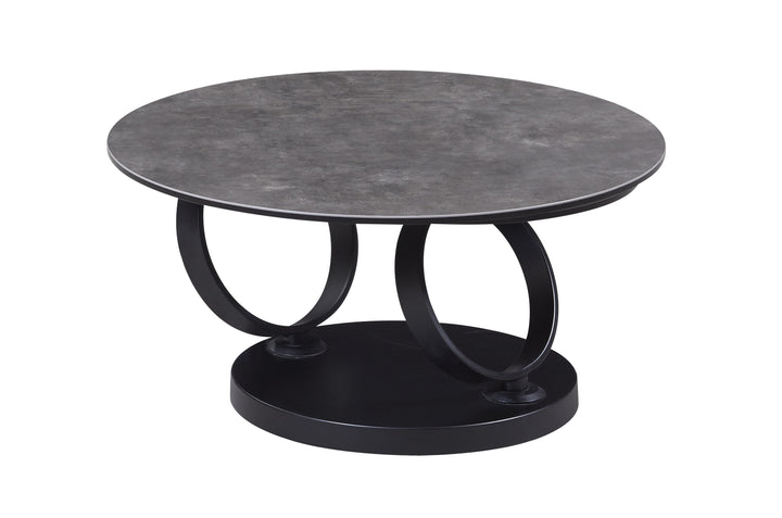 Jennifer Italia Rio Ipanema Round Coffee Table In Black-Jennifer Furniture