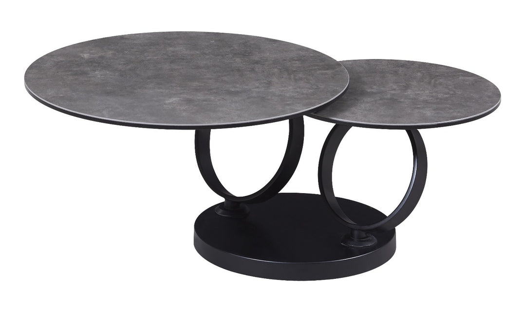 Jennifer Italia Rio Ipanema Round Coffee Table In Black-Jennifer Furniture