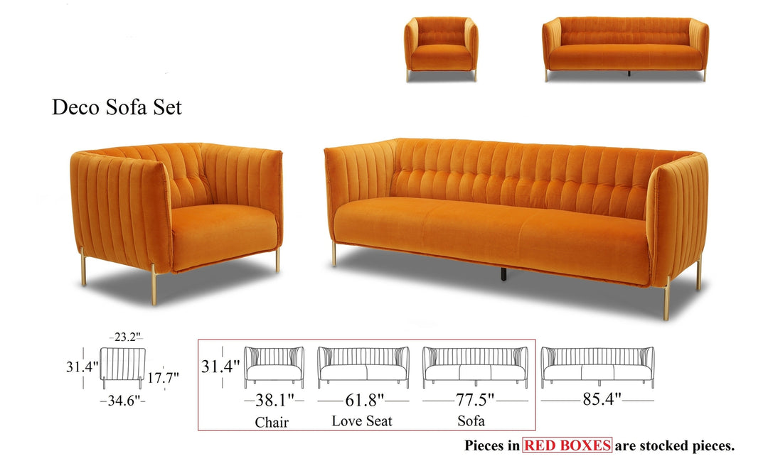 Deco Loveseat-Loveseats-Jennifer Furniture