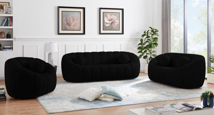 Elijah Boucle Loveseat-Loveseats-Jennifer Furniture