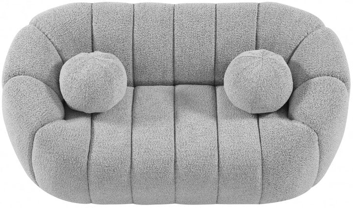 Elijah Boucle Loveseat-Loveseats-Jennifer Furniture