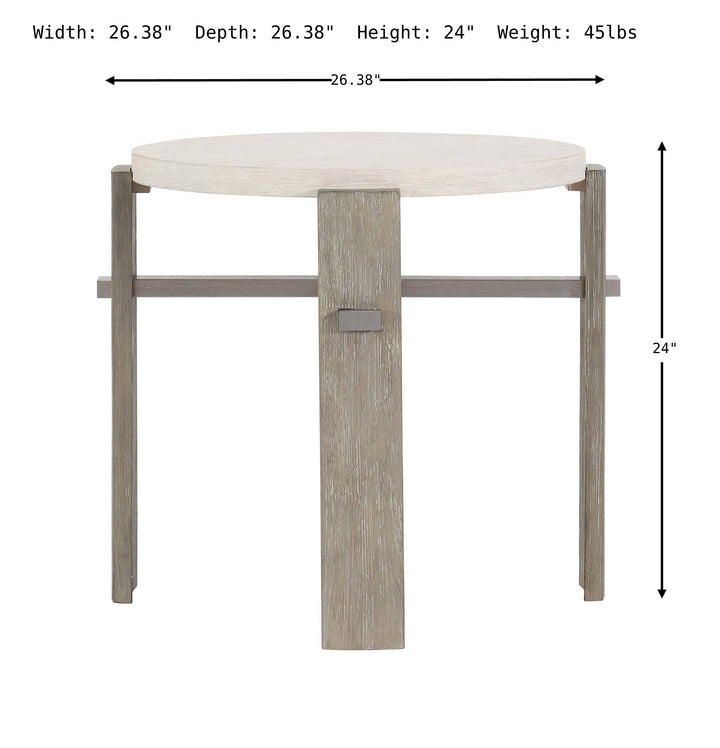 Foundations Round Side Table-End Tables-Jennifer Furniture