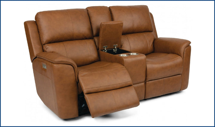 Henry Power Reclining and Headrests Loveseat-Loveseats-Jennifer Furniture