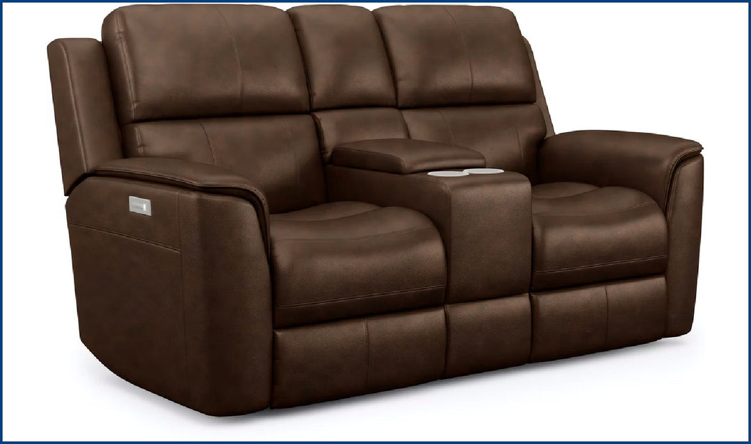 Henry Power Reclining and Headrests Loveseat-Loveseats-Jennifer Furniture