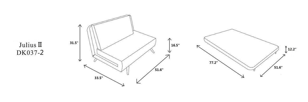 Julius II Sleeper Loveseat-Sleeper Loveseats-Jennifer Furniture