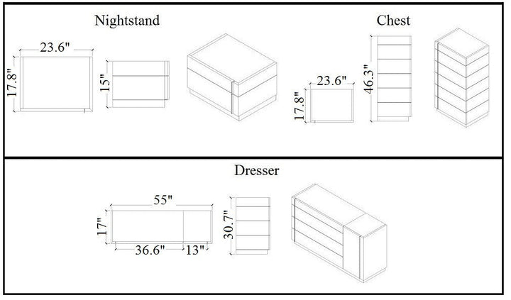 Lisbon Nightstand-Nightstands-Jennifer Furniture