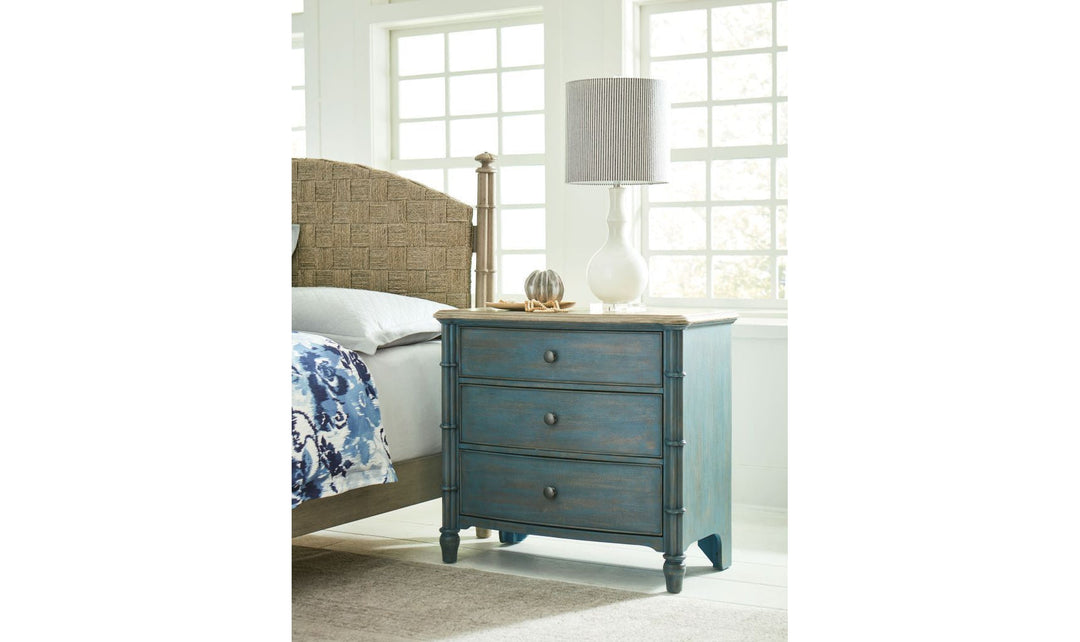 LITCHFIELD SUNDOWN ACCENT CHEST BLUE-Accent Tables-Jennifer Furniture