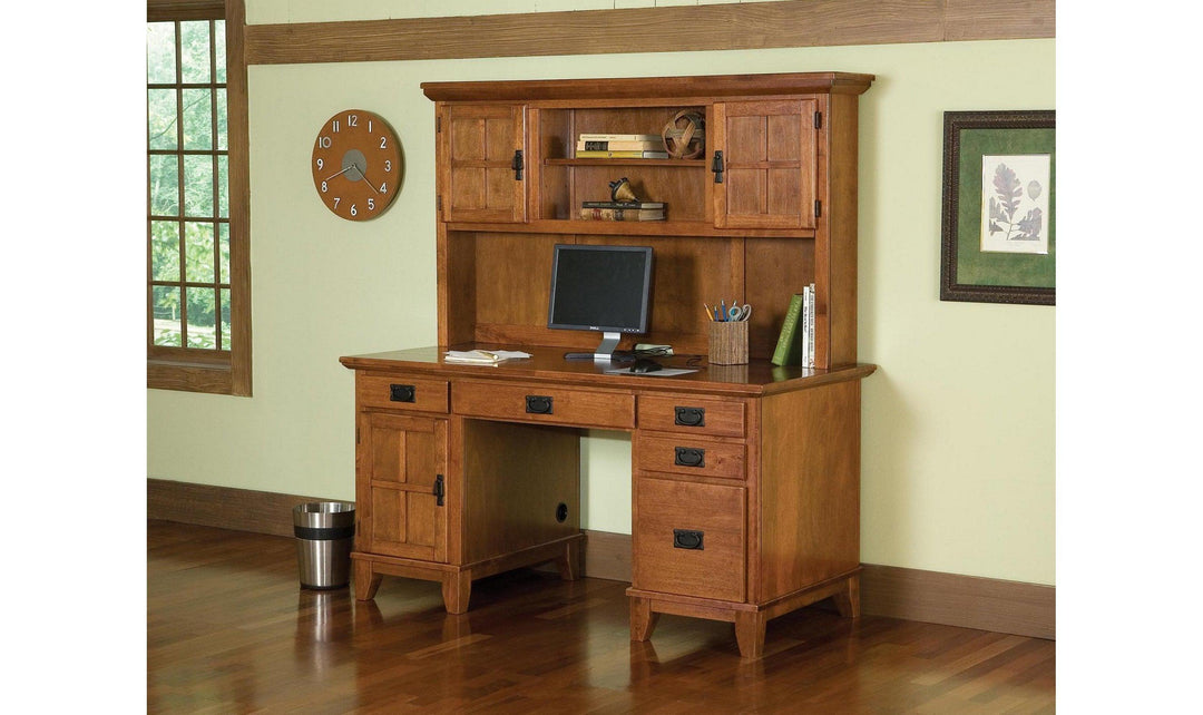 Lloyd Pedestal Desk with Hutch by homestyles-Desks-Jennifer Furniture