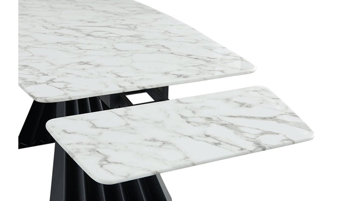 Marble Dining Table w/extension-Dining Tables-Jennifer Furniture