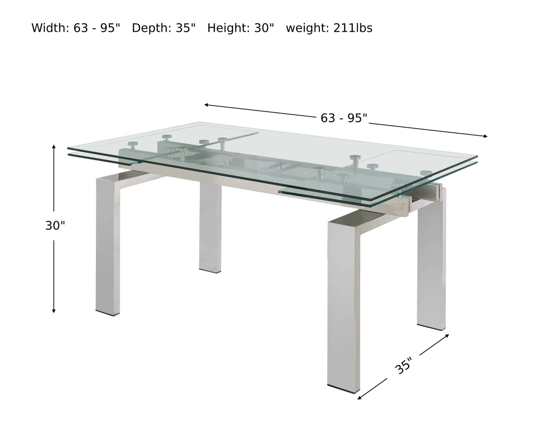 Moda Extendable Dining Table-Dining Tables-Jennifer Furniture