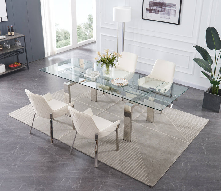 Moda Extendable Dining Table-Dining Tables-Jennifer Furniture