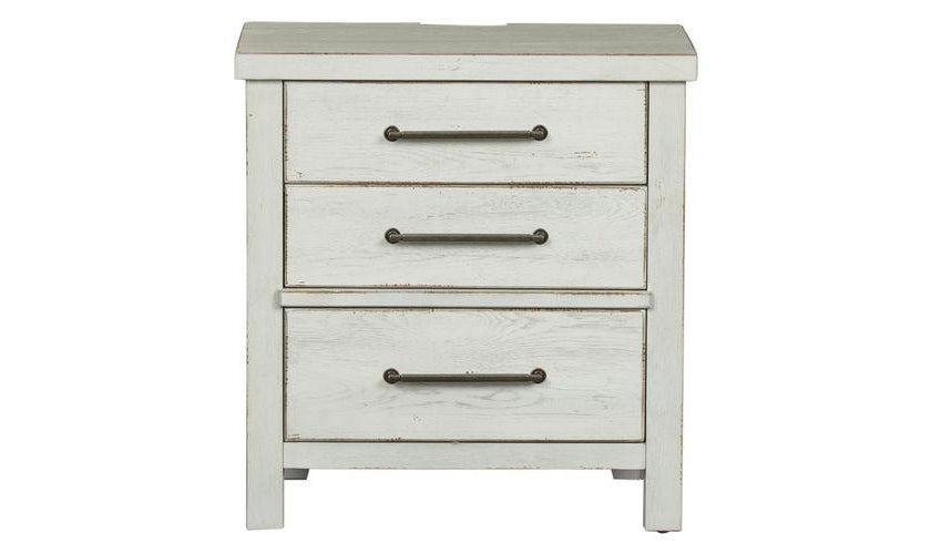 Modern Farmhouse 3 Drawer Nightstand-Nightstands-Jennifer Furniture