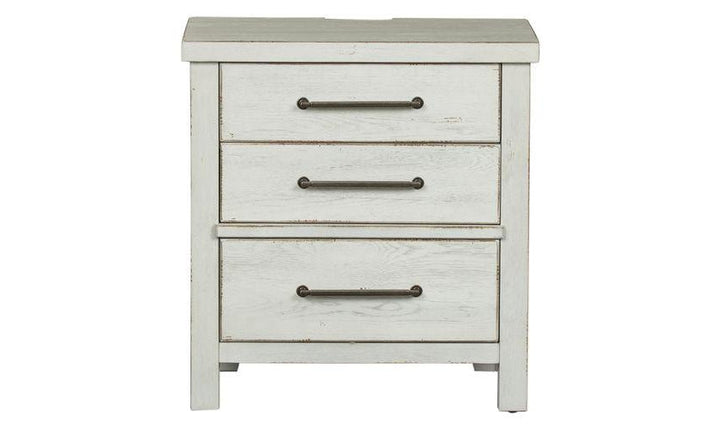 Modern Farmhouse 3 Drawer Nightstand-Nightstands-Jennifer Furniture